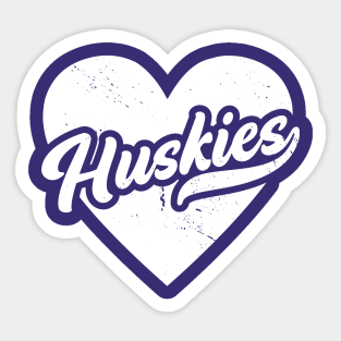 Vintage Huskies School Spirit // High School Football Mascot // Go Huskies Sticker